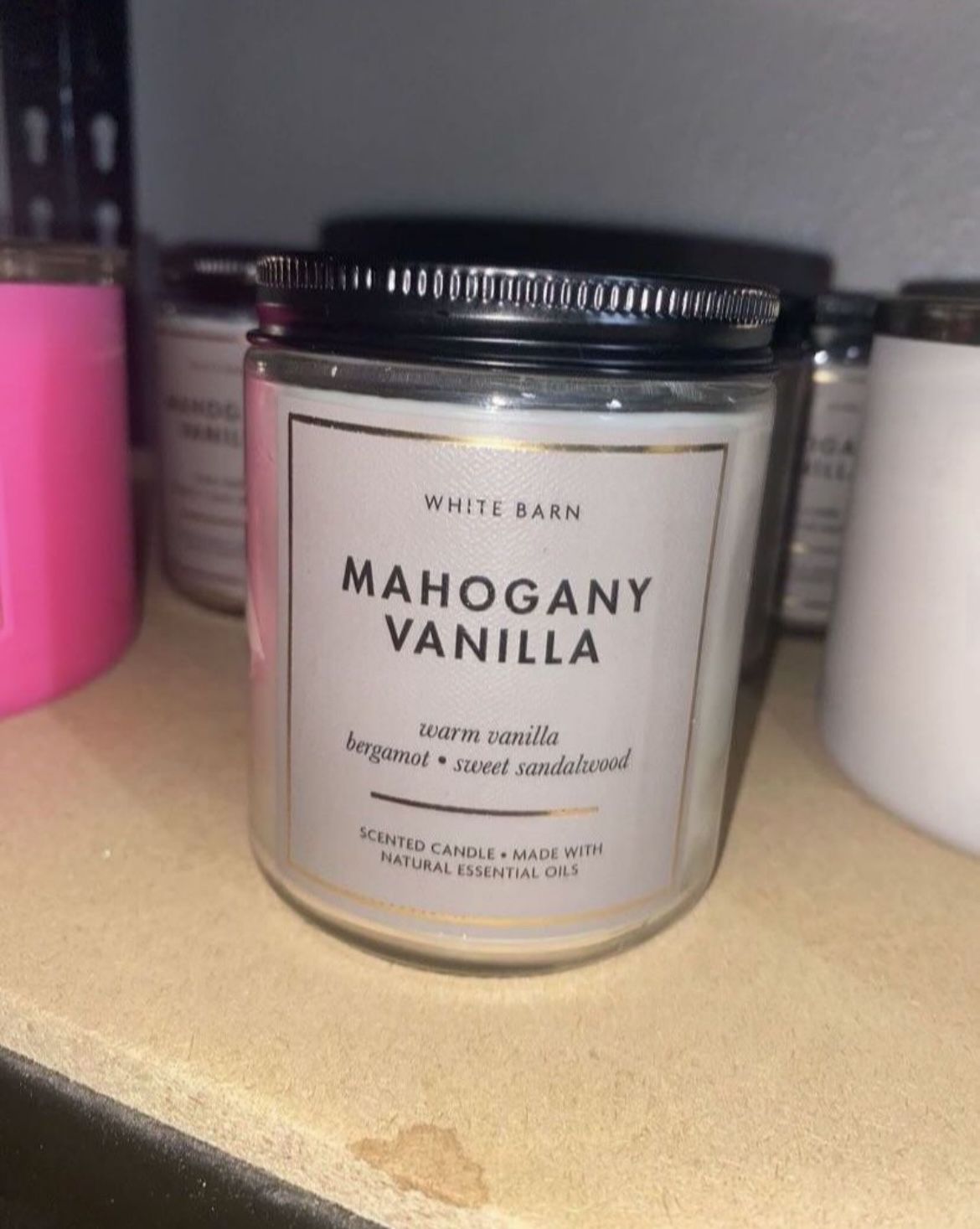 Bath & Body Works Mahogany Vanilla Single Wick Candle 