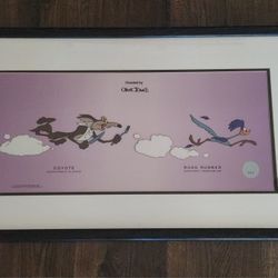 1992 Serigraph Cel Beep Beep Wile E Coyote And The Road Runner Limited Edition, 18 X 32, Nice
