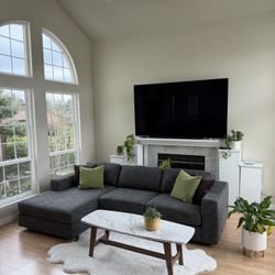 West Elm Urban 2-Piece Sectional Couch Left Facing Chaise