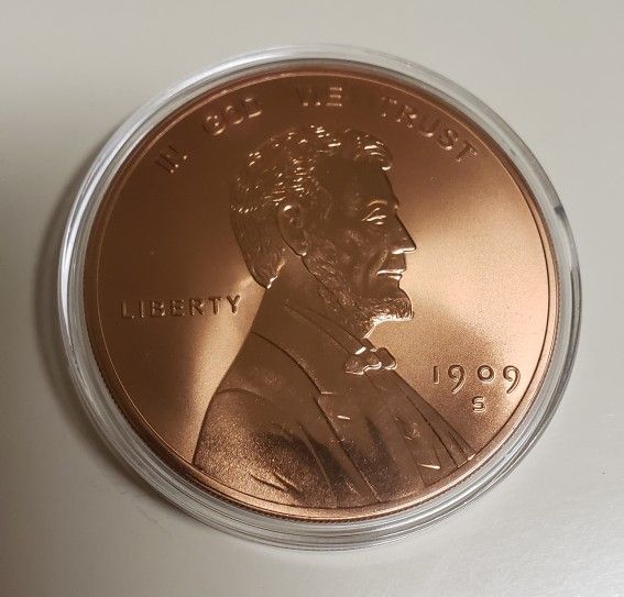 5 ounces 999 fine copper penny