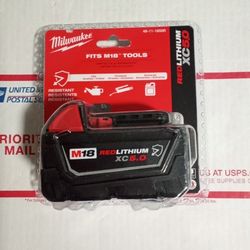 Milwaukee M18 XC 5.0 Battery  $65.00 Oil Resistant
