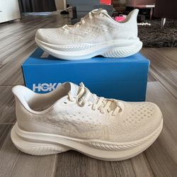 Hoka Women’s Mach 6 Running Shoes - Alabaster Cosmic Grey White - Size 8.5, 9.5