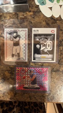 Caleb Williams RC Lot of 3 Football Cards