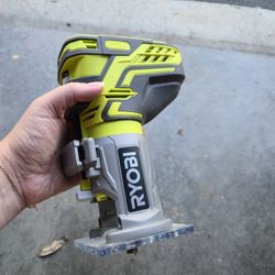 Ryobi P601 One+ 18V Lithium Ion Cordless Fixed Base Trim Router (NO Battery ) + 5 Router Bits