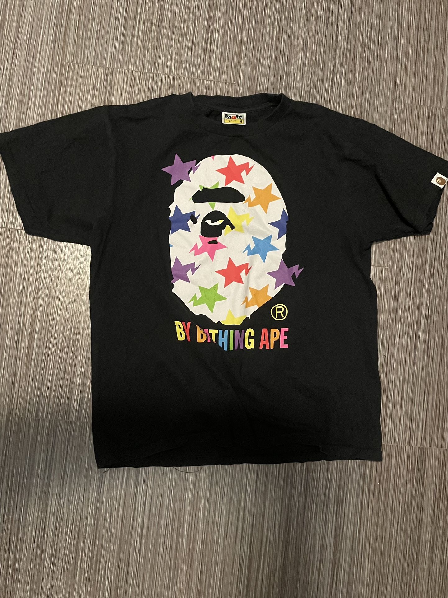 BAPE Sta Pattern By Bathing Ape Tee Black - Blessed