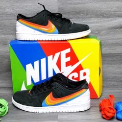 Nike SB Dunk Low Pro QS Black White Multi Polaroid DH7722-001 Men's Sz 10