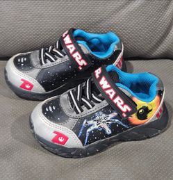 Star Wars Light Up Kids Tennis Shoes Black / Gray