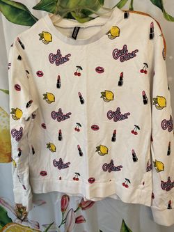 Trendy White sweat shirt sz medium pre owned H&M Divided long sleeves 