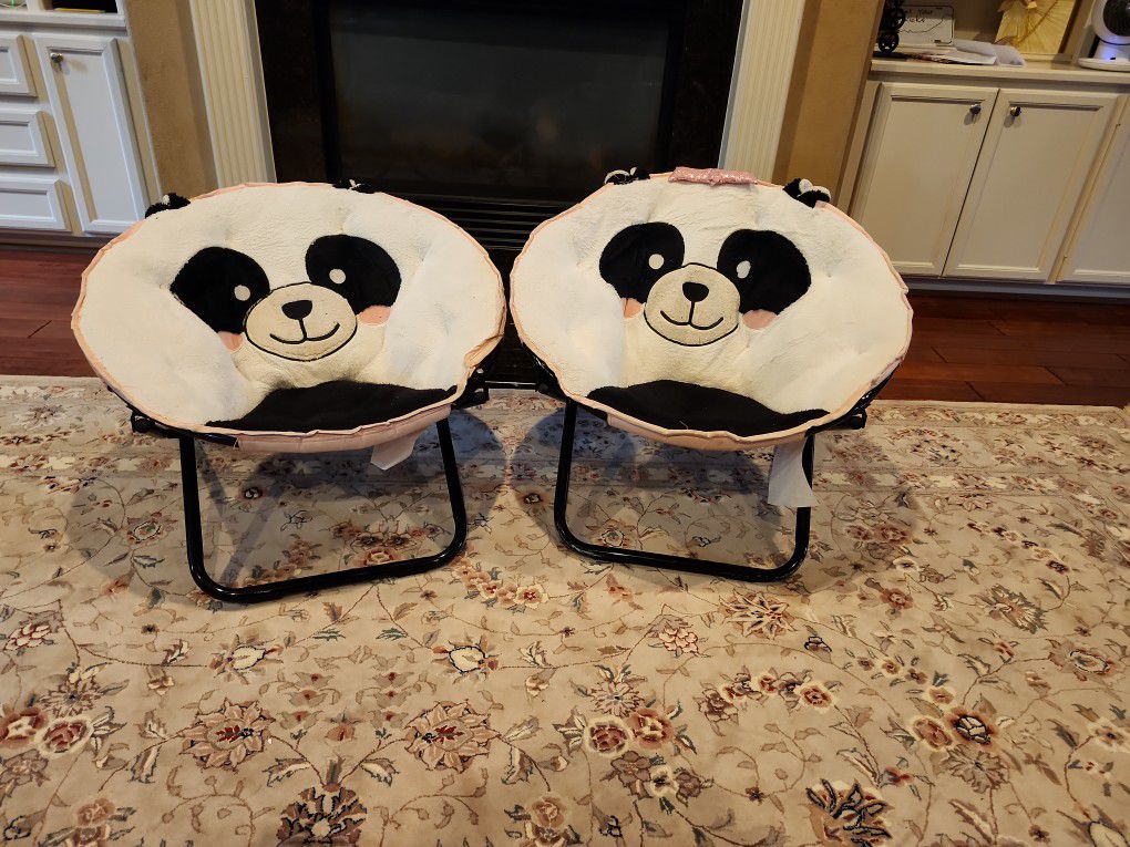 Plush Critter Saucer Chair, Panda 