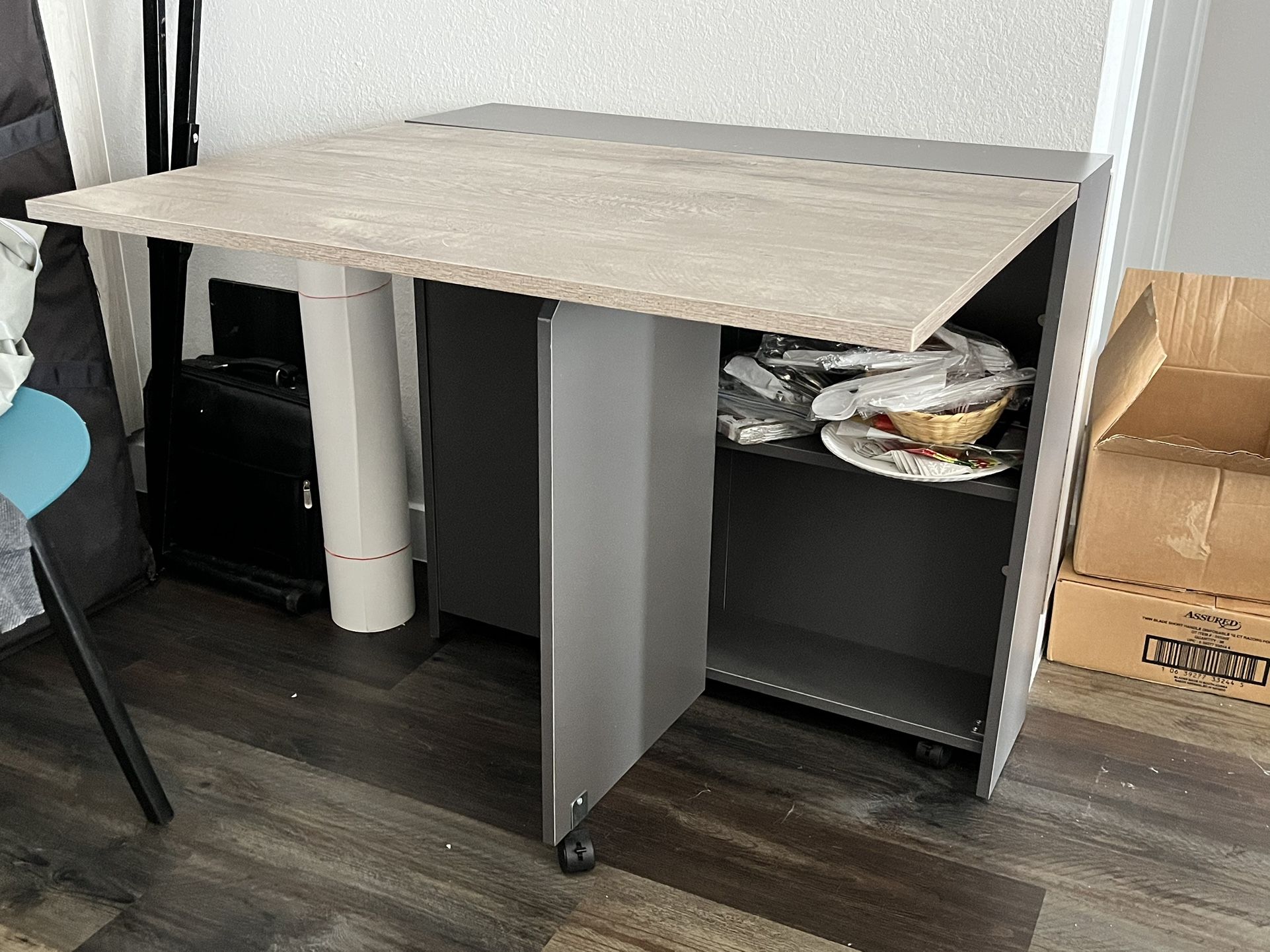 Folding Dining Table With Storage 