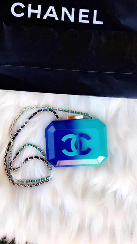 Chanel Minaudière Ombre Hard Shell Clutch