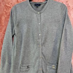 Tommy Hilfiger Grey Cardian, Size Medium 