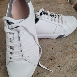 Anodyne Womens Diabetic Casual White Fashion Sneaker Shoes No. 27 (Size 8.5 W)

