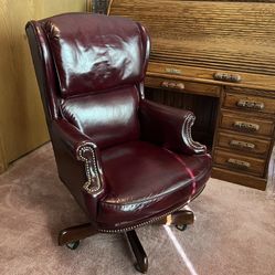 Leather Wingback Executive Desk Chair
