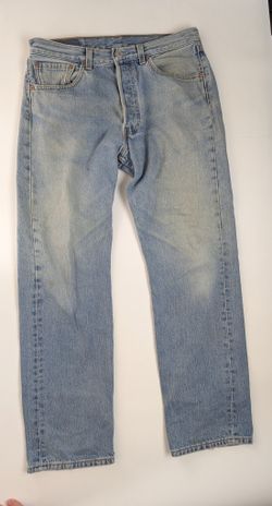Levi’s 501 Jeans 32x30 Made in USA Vintage Light Wash Straight Leg Denim