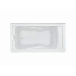 Everclean Reversible Drain 60 Inch Acrylic Rectangular Drop In 8 Jet Whirlpool Bathtub 