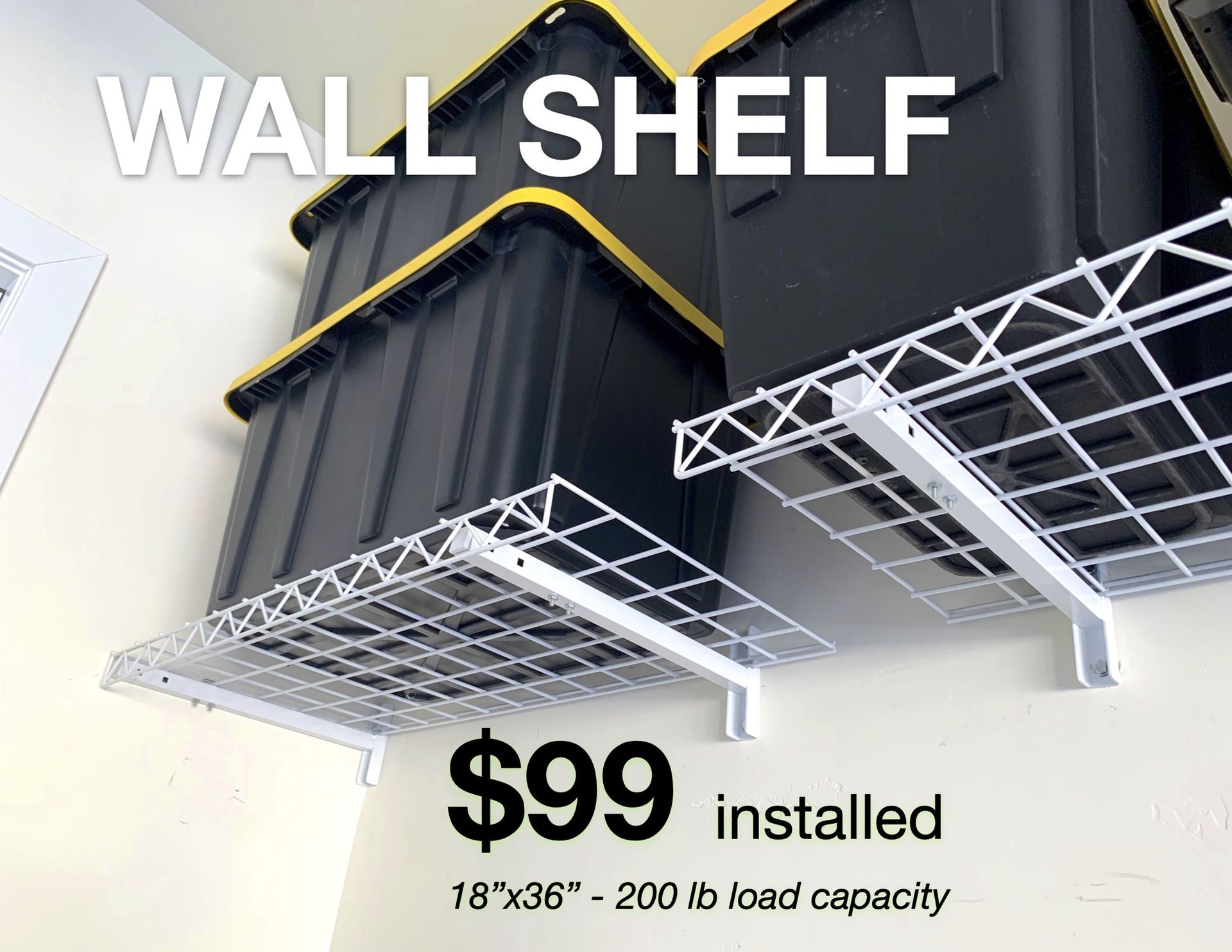 Garage Wall Mounted Metal Shelves