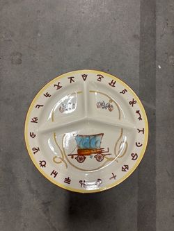 Vintage 1950s Fred Roberts Divided Grill Plates Set of 8 – Cowboy Chuck Wagon, Brands & Lariat