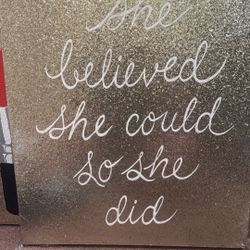 Sparkly gold canvas 