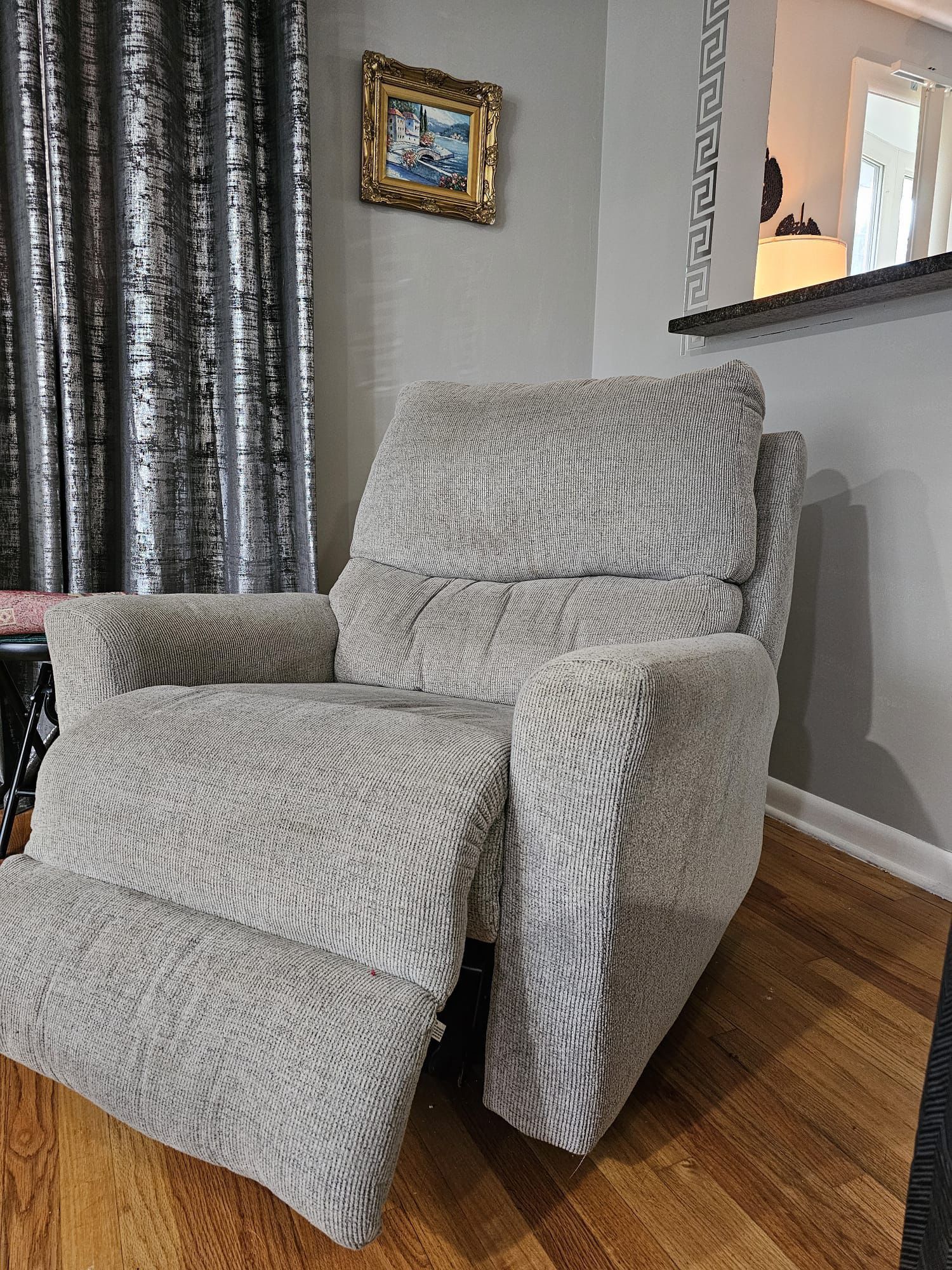 Grey Colored Comfortable Recliner Sofa