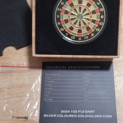1 Oz Silver Dartboard