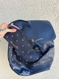 Tommy Hilfiger Navy Backpack with Pouch