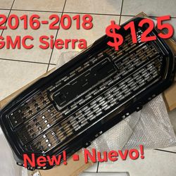 New GMC Sierra 1500 Front Grille Black 2016-2018