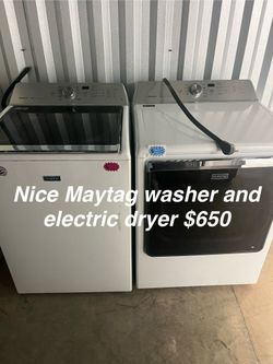 Nice Maytag Washer And Electric Dryer 