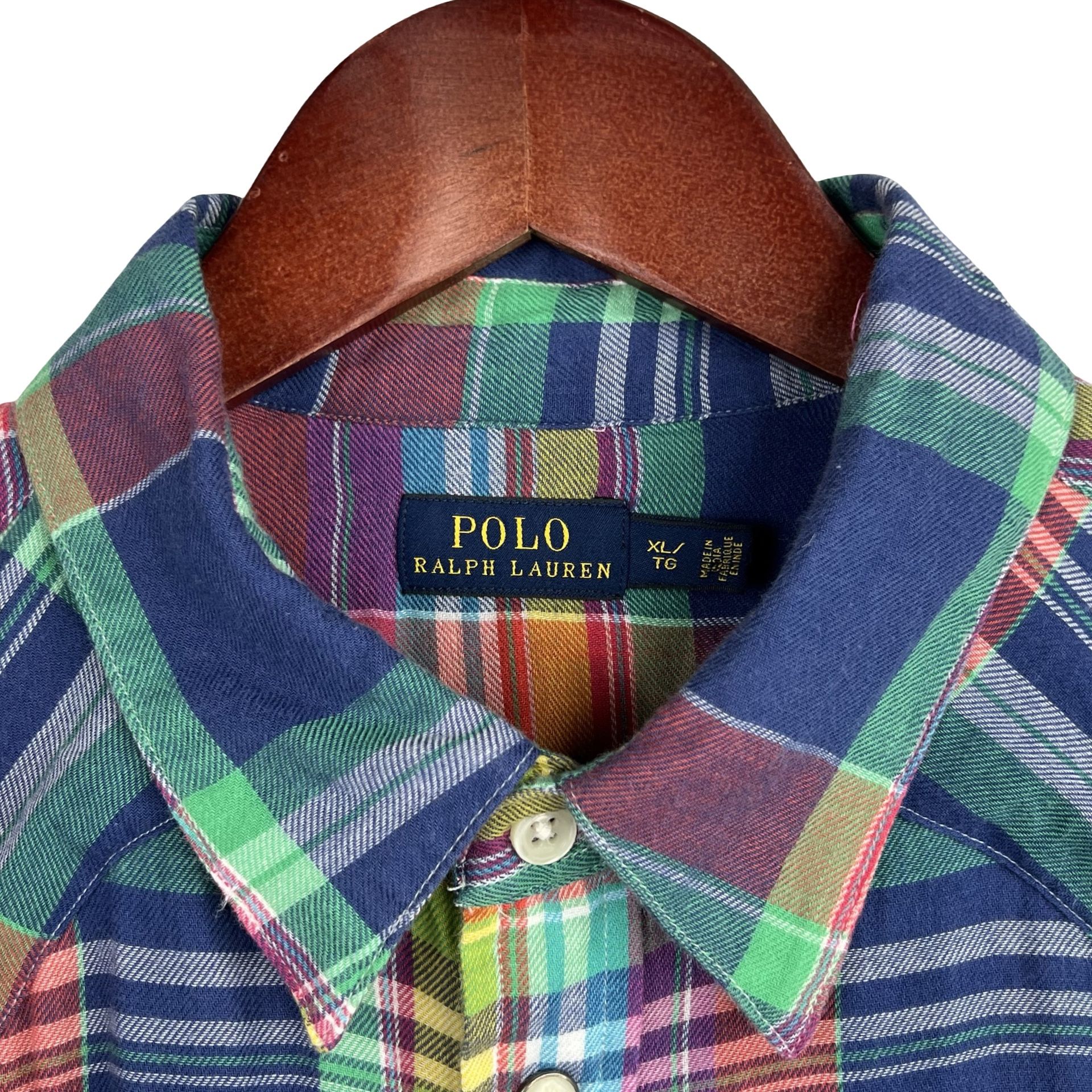 Polo Ralph Lauren Mens Classic Fit Madras Western Shirt - XL