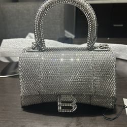 Balenciaga Hourglass XS Bag with Rhinestones