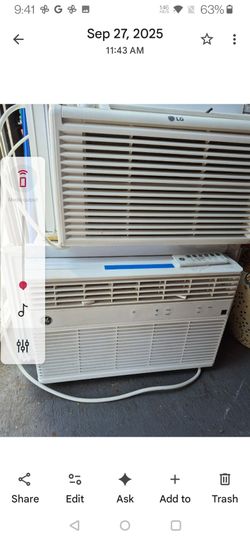 2 Air Conditioners / $60.00 each/ CLEAN & Both work excellent one has a remote control