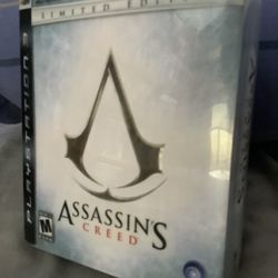 Assassin’s Creed Limited Edition PS3 with tin box & sleeve +3 inch figure and Aguilar 8 Inch action figure from the Movie