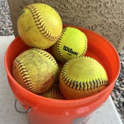 Bucket Of Softballs 