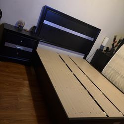 Queen bed frame 1 night stand