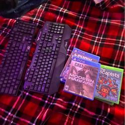 keyborad + ps4 games and xbox one games
