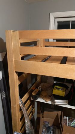 Double Twin Loft Bed w/ Dresser and Night Stand
