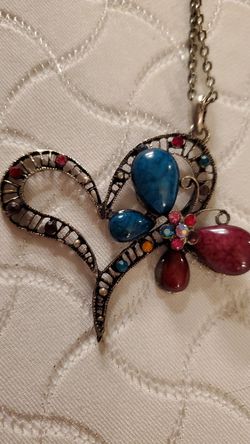 Butterfly/heart necklace