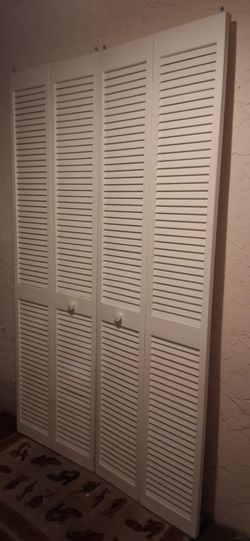 $55 per bifold door 24x79 wood bi-fold closet organizer laundry room kitchen bedroom hallway ac vent