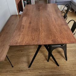 Bench And Table 79 Long x39 Wide x30.5 Tall
