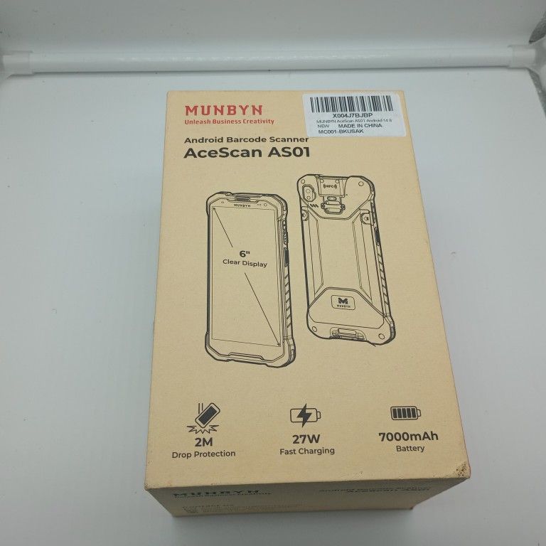 MUNBYN AS01 Rugged Barcode Scanner w/ Zebra Engine (Android 14)
Ad Description: Upgrade