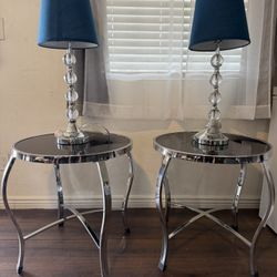 Mesas Con Lámparas Excellent Condition 
