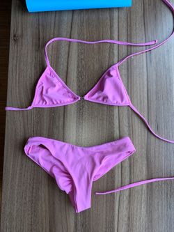 Light pink cheeky bikini top s bottom xs