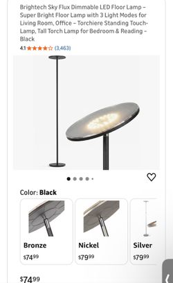 modern black LED floor lamp