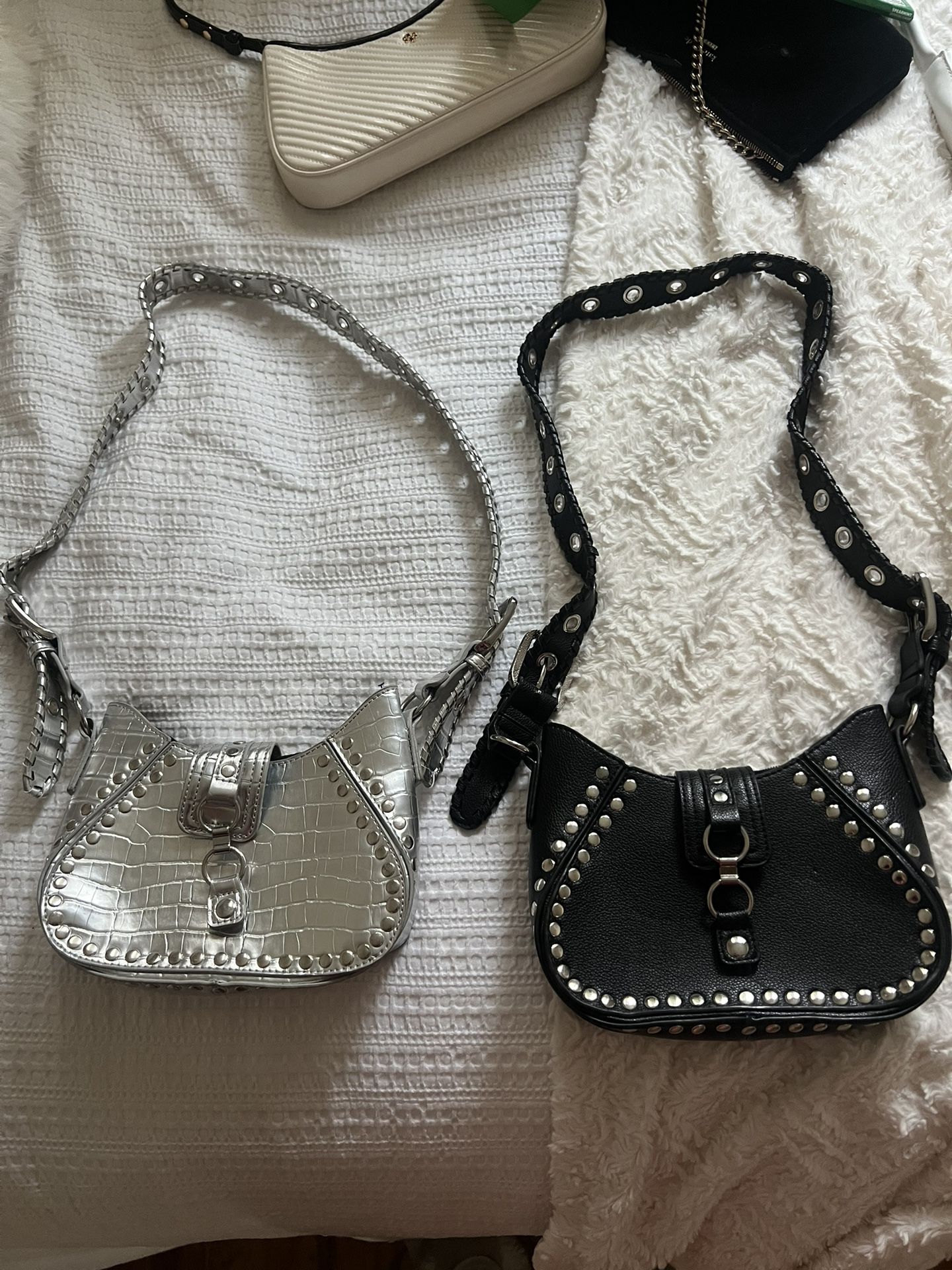Studded Purse- Silver & Black