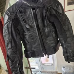 Leather Riding Jacket With Armor