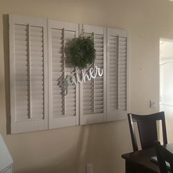 Farmhouse Shutters Wall Decor 60”x48”