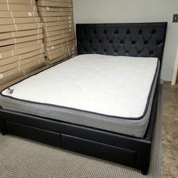 NEW QUEEN-SIZE MATTRESS AND BOX SPRING - 2PC