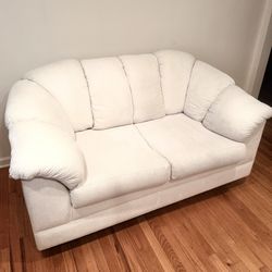 Comfy White Loveseat/Couch 