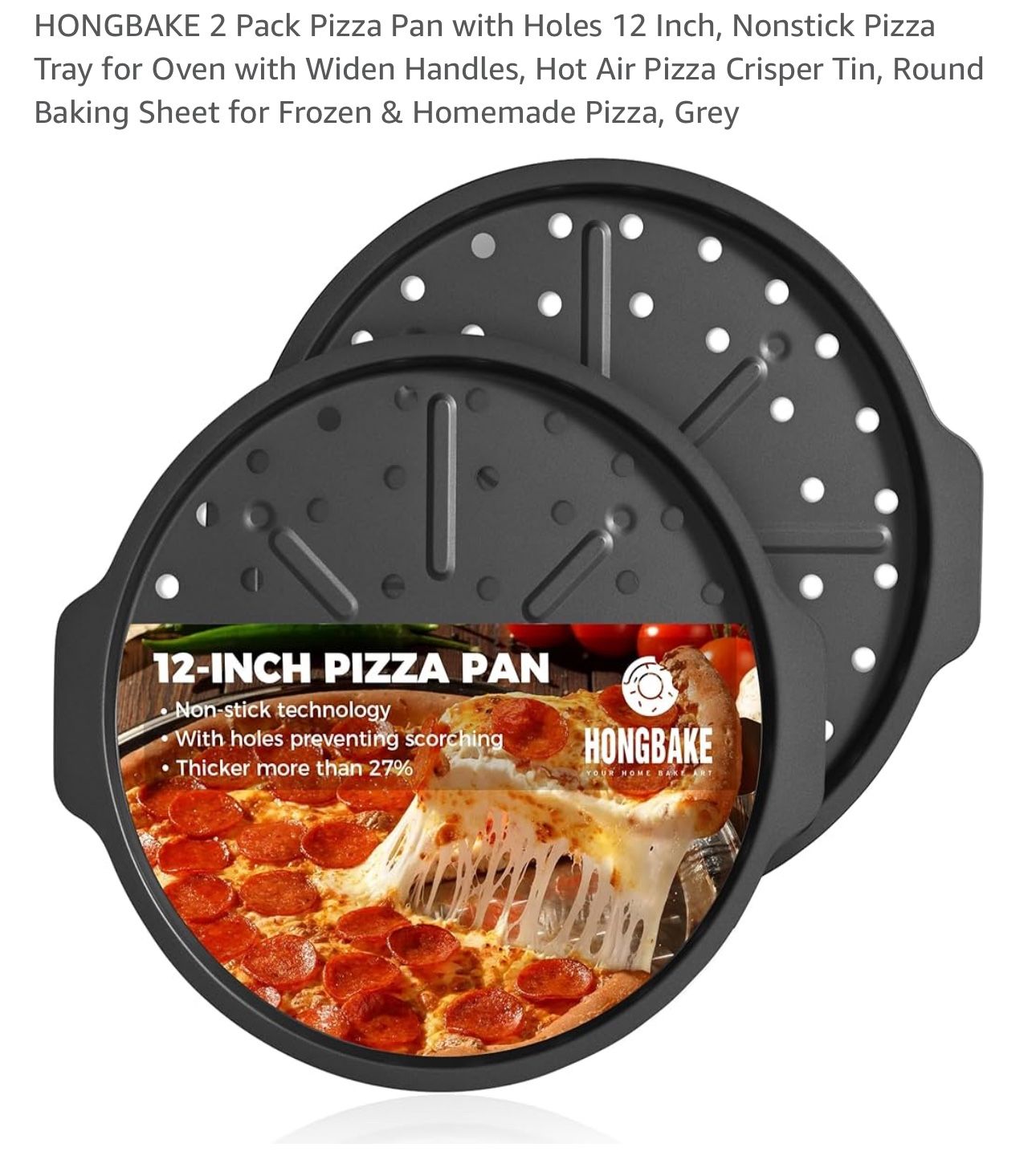 2pcs 12” Pizza Pan Set, New