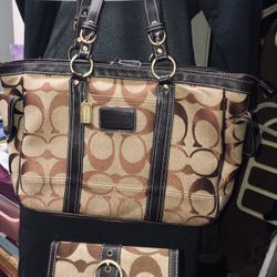 Coach Bag and Wallet Set
